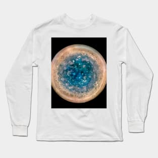 Jupiter's south pole, Juno image (C036/8352) Long Sleeve T-Shirt